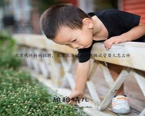 北京代怀妈妈招聘，北京北京协和医院做试管婴儿怎么样