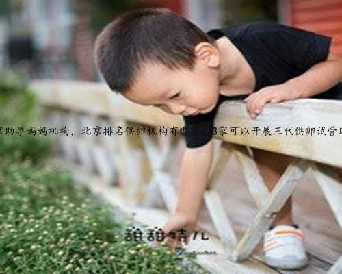 北京助孕妈妈机构，北京排名供卵机构有哪些，3家可以开展三代供卵试管助孕